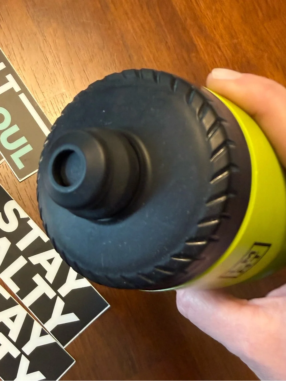 LMNT Lime Green Water Bottle